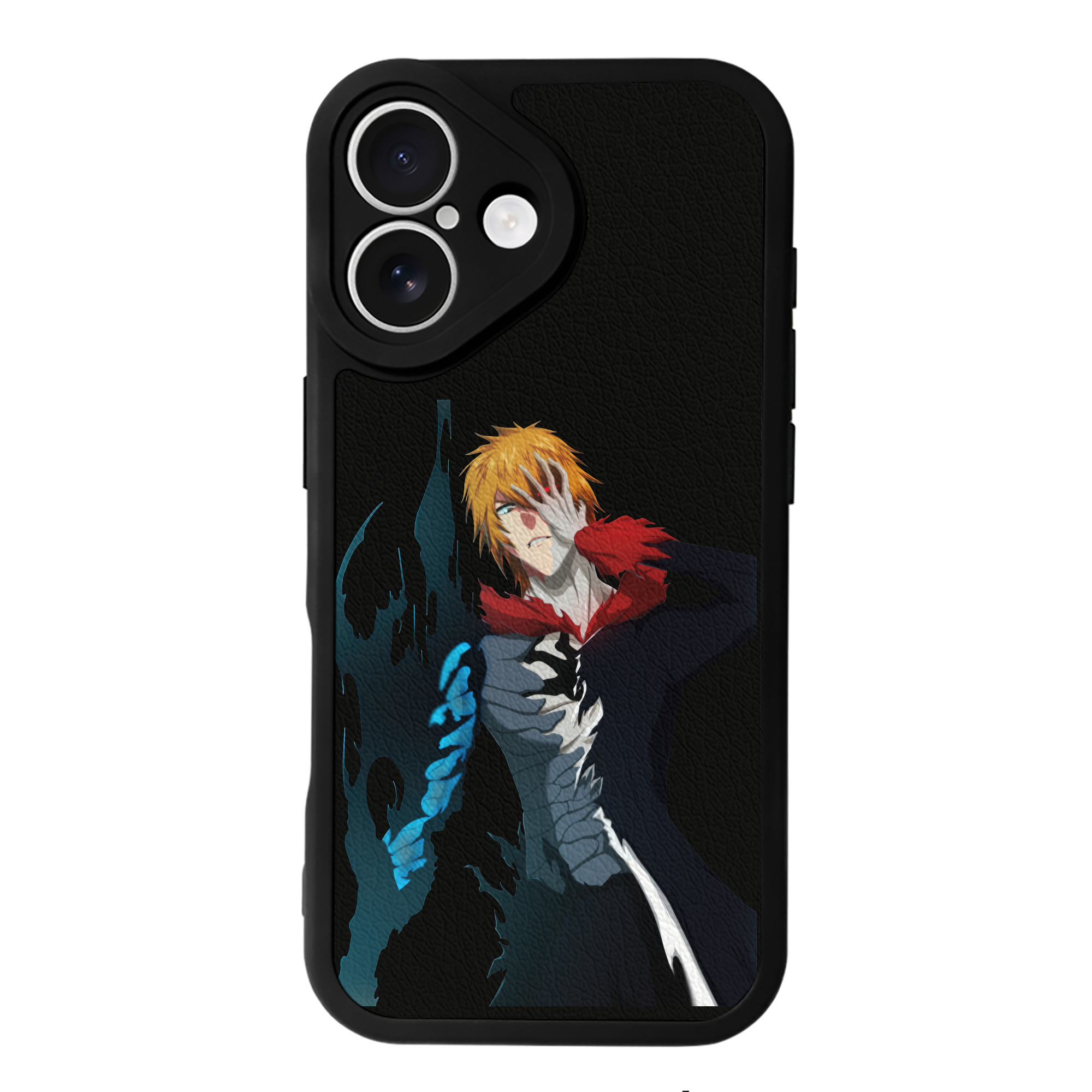 ブリーチ 黒崎一護（くろさき いちご）BLEACH Kurosaki Ichigo 【iPhone 16シリーズ対応】シリコンスマホケース（レザー調） 材質：シリコン